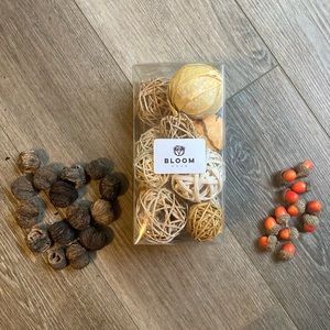 Vase Filler | Rattan Balls | Walnuts | Orange Acorns